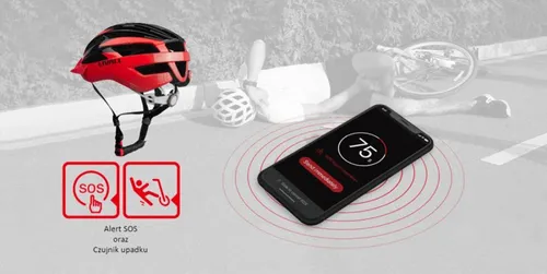 Kask rowerowy LIVALL MT1 Neo Czerwony MTB z lampką (rozmiar M)