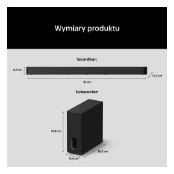 Soundbar Sony BRAVIA Theatre Bar 7 HTA7100KIT.CEL 5.0.2 505W Wi-Fi Bluetooth AirPlay Dolby Atmos DTS:X