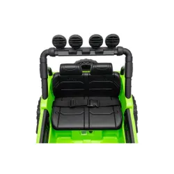Auto Na Akumulator Jeep Rubicon 2X200W 24V Eva Skóra LED Pilot Radio MP3