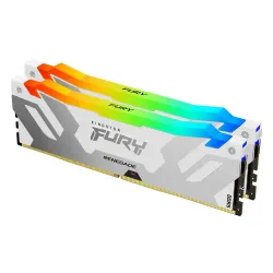 Pamięć RAM Kingston FURY Renegade RGB DDR5 32GB (2x16GB) 6400 CL32 Biało-srebrny