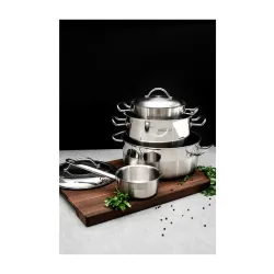 Garnek duży gastronomiczny ze stali nierdzewnej z pokrywką TOM-GAST EXCLUSIVE 20,5 l