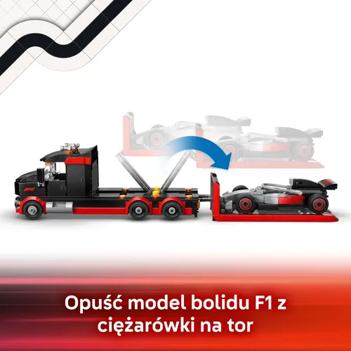 LEGO 60493 City Ciężarówka F1 z bolidem Audi F1