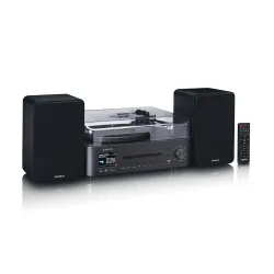 Gramofon Lenco MC-760BK Manualny Napęd paskowy Przedwzmacniacz Czarny