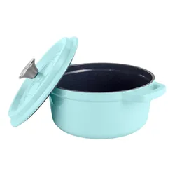 Garnek żeliwny VINTAGE CUISINE VC2P2619BF20CP Miętowy 26 cm