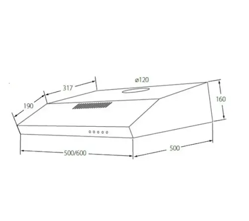 Okap Akpo WK-9 K glass 60 Czarny