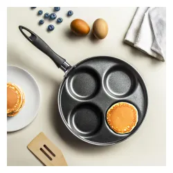 TESCOMA Presto 24 cm czarna - patelnia do jajek i placuszków nieprzywierająca