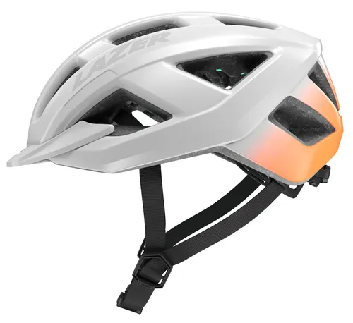 Kask rowerowy LAZER Cerro KinetiCore Biało-pomarańczowy MTB (rozmiar S)
