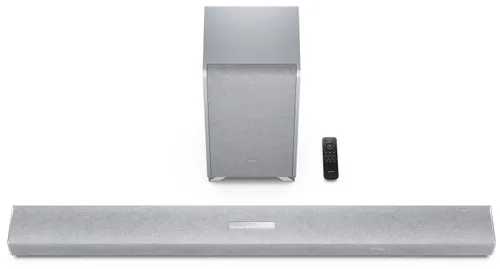 Soundbar SHARP HT-SBW55121 Srebrny 5.1.2-kanałowy, Bezprzewodowy Subwoofer, HDMI eARC, Dolby Atmos, 4K, BT