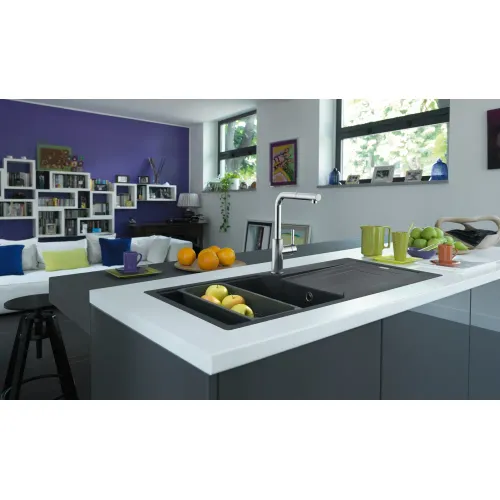 Bateria Franke Urban 2.0 L pull-out Chrom Mosiądz