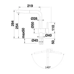 Bateria BLANCO Linus-S 526684 Satynowe złoto