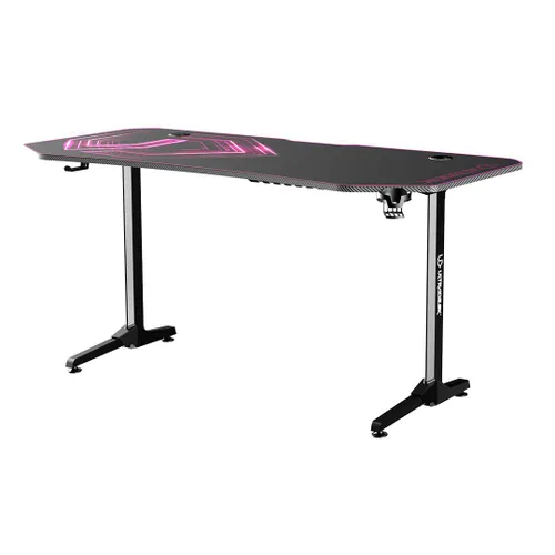 Biurko Ultradesk FRAG XXL 160cm Czarno-różowy