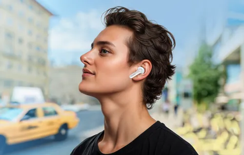 Słuchawki dokanałowe EARFUN Air Pro 4 TWS ANC Perłowy