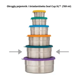 Okrągły pojemnik / śniadaniówka ECOlunchbox Seal Cup XL™ 769 ml - dark teal