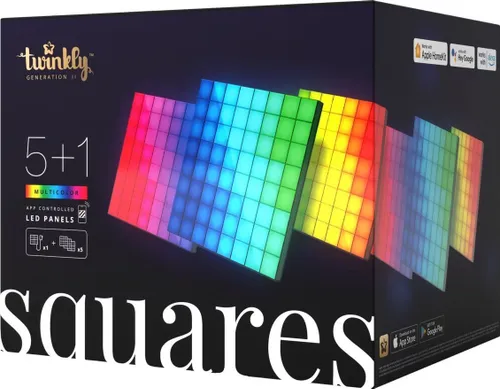 Twinkly Twinkly Squares Combo Pack 6 Blocks (1 master + 5 extension) RGB LED modułowe panele dekoracyjne