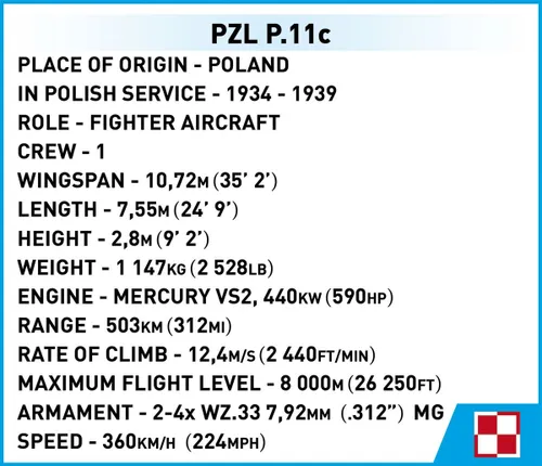 Конструктор COBI PZL P.11c