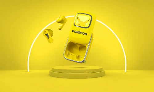 Słuchawki bezprzewodowe z mikrofonem OTL Technologies Pokemon Pikachu Slide TWS Douszne Żółty