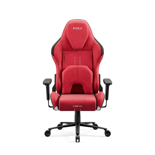 Fotel Diablo Chairs X.One Prime Normal Size Bloody Mary Gamingowy Do 140kg Tkanina Czerwony