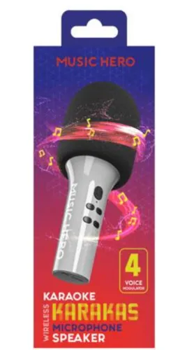 Mikrofon z głośnikiem Bluetooth Music Hero MHMICPARTYK Karaoke 4w1 3W