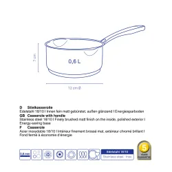 KELA Flavoria 0,6 l - rondel ze stali nierdzewnej