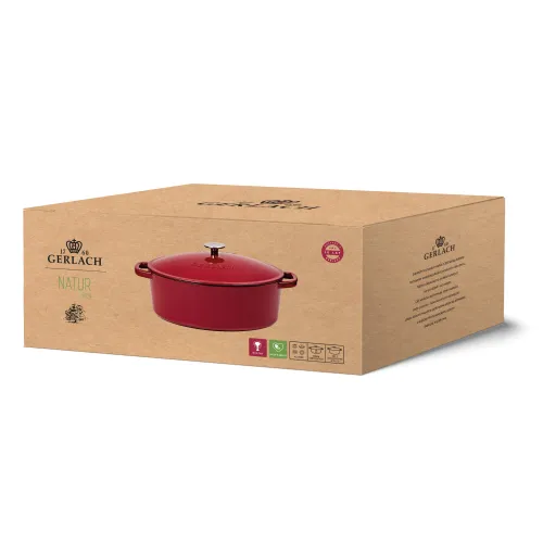 Brytfanna Gerlach Natur Iron Indukcja Żeliwo 5,5l Bordowy