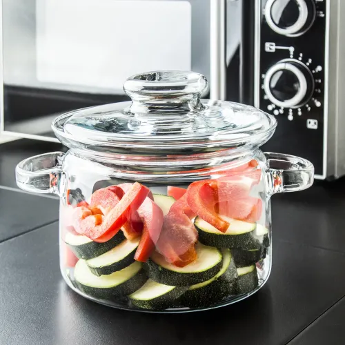 Garnek szklany żaroodporny z pokrywką SIMAX NYKO 2 l