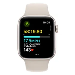 Apple Watch SE GPS 44 мм алюминиевый лунный светящийся / лунный светящийся Спортивный ремешок M / L