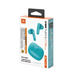 Słuchawki bezprzewodowe JBL Vibe Flex 2 Teal Douszne Bluetooth 5.3 Niebieski