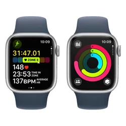 Смарт-часы Apple Watch 9 GPS 41 мм алюминиевый спортивный ремешок S / M