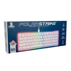 Klawiatura mechaniczna FroggieX PolarStrike RGB Outemu Red Biały