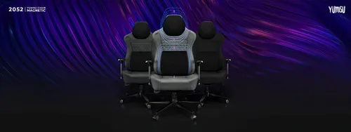 Fotel YUMISU 2052 Magnetic Jasnoszaro-czarny