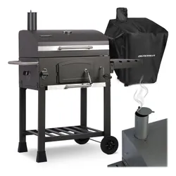 Grill węglowy ogrodowy Berdsen BD-891 komin żeliwny ruszt termometr + pokrowiec