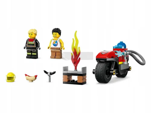 LEGO CITY 60410 STRAŻACKI MOTOCYKL RATUNKOWY zestaw klocków dla dzieci +4