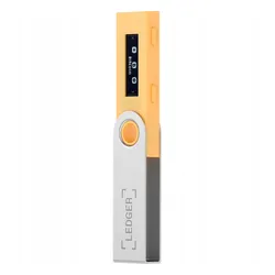 Portfel sprzętowy dla kryptowalut Ledger Nano S Saffron Yellow