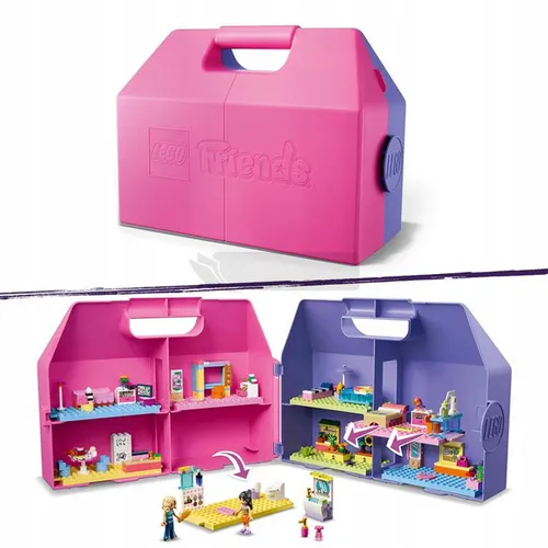 LEGO FRIENDS 42697 Kreatywna walizka z domkiem dla lalek, zestaw klocków 6+