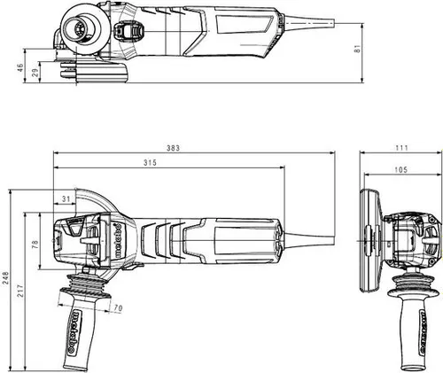 Metabo Wev15-125 Hızlı HT Taşlama Makinesi