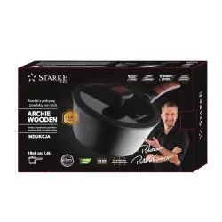 Rondel aluminiowy z pokrywką STARKE PRO ARCHIE WOODEN 1,6 l