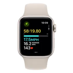 Смарт-часы Apple Watch SE 2GEN GPS + сотовый чехол 40 мм алюминиевый лунный светящийся Спортивный ремешок Лунный свет M / L