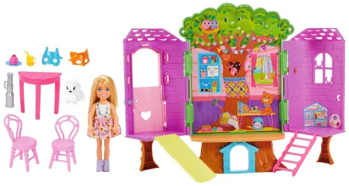 Lalka Barbie Chelsea Domek na drzewie HPL70