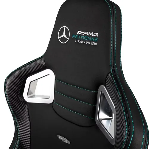 Fotel Noblechairs EPIC Mercedes-AMG Petronas F1 Team Gamingowy do 120kg Skóra ECO High Tech Czarny