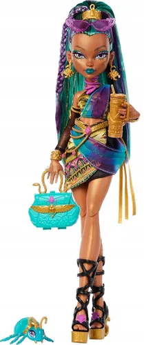 LALKA MONSTER HIGH NEFERA DE NILE królewska mumia + skarabeusz Lavish JDR48
