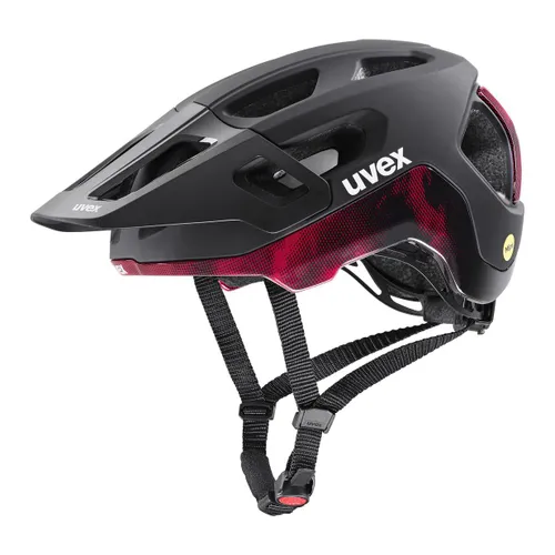 Kask rowerowy UVEX React MIPS black/ruby red matt