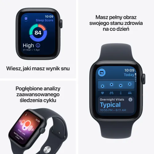 Apple Watch SE 3gen GPS koperta 44mm z aluminium Północ pasek sportowy granat S/M 2026