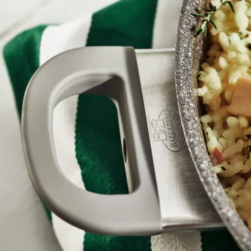 BALLARINI Murano Deep 2H 24 cm grafitowa - patelnia nieprzywierająca z pokrywką