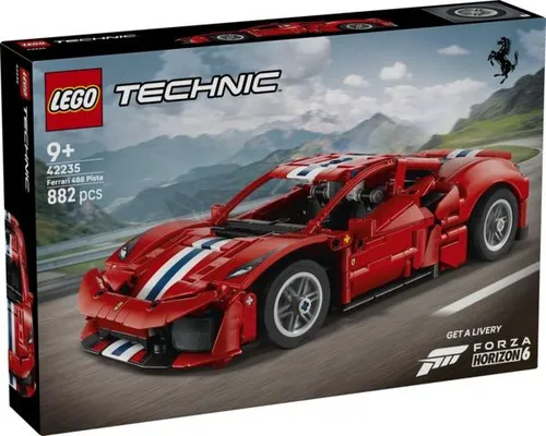 LEGO 42235 Technic: автомобиль Ferrari 488 Pista, набор блоков 9+