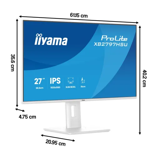 Monitor IIYAMA ProLite XB2797HSU-W1 27" 1920x1080px IPS 120Hz 1 ms [MPRT]