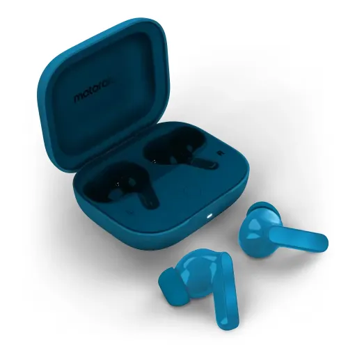 Słuchawki bezprzewodowe Motorola Moto Buds Bass Blue Jewel Dokanałowe Bluetooth 5.3 Niebieski