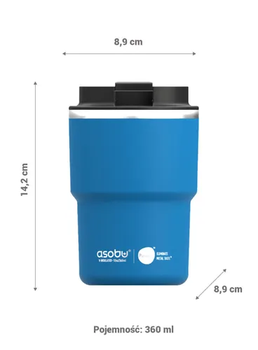 Kubek na kawę Asobu Coffee Express Tumbler 0,36 l - blue