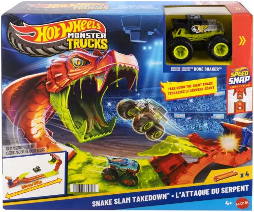 Tor Hot Wheels Monster Trucks Mega skok – Nokaut węża JJN44