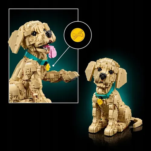 LEGO ICONS 11384 SZCZENIAK GOLDEN RETRIEVER, zestaw klocków WIELKANOC