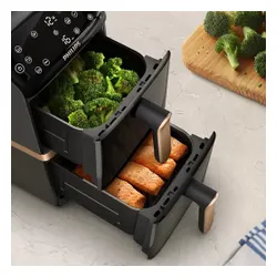 Air Fryer Frytkownica beztłuszczowa PHILIPS Ovi Dual Basket NA462/70 10l 6 automatycznych programów